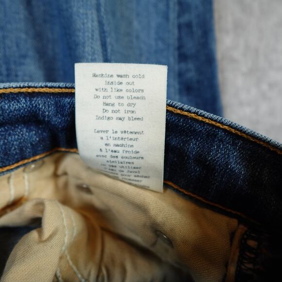 Rag and Bone Jeans Womens 24 Skinny La Paz Distressed Denim Medium Wash Raw Hem - Picture 10 of 12